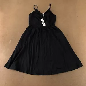 STYLEWORD Women's Size Small Black V Neck Sleeveless Pocketed Swing Dress NWT - Picture 1 of 9