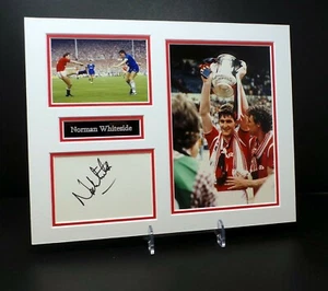 Norman WHITESIDE Signed Mounted Photo Display + Dealer COA Man United Football - Picture 1 of 1
