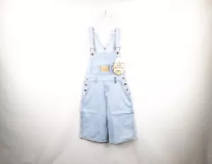 Deadstock Vtg 90s Streetwear Womens Medium Denim Jean Shortalls Overalls Blue - Picture 1 of 17