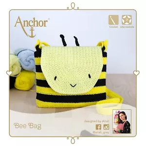 Crochet Kit - Bee Bag / Bumble Bee Bag - Anchor Crochet Craft Kit - Picture 1 of 4