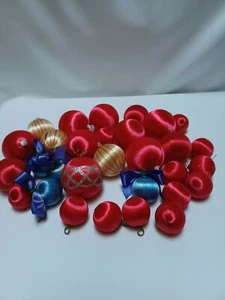 Vintage Weihnachten 30er Set SATIN GLANZ Styroporkugel Ornamente. - Bild 1 von 5
