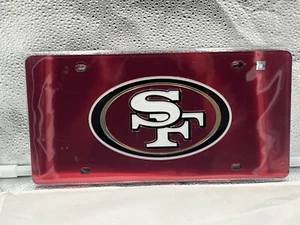 San Francisco 49ers NFL Red Reflective Lasercut License Plate Wincraft - Picture 1 of 1