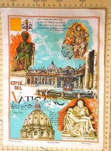 UNUSED Linen Towel Italy Vatican Tourist FREGOON BY TESSAMA Signed M.Y. Maurey - Picture 1 of 1