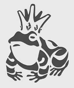 6"x7" Clear Plastic Stencil - Frog Prince (RR166)***** - Picture 1 of 2