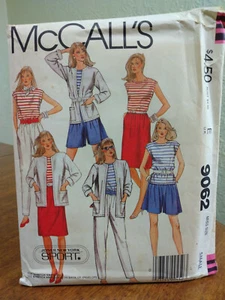 McCalls 9062 Schnittmuster Misses Top Rock Hose Culotte Small Neu aus altem Lagerbestand ungeschnitten - Bild 1 von 10