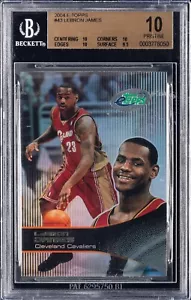 2004 E-TOPPS #43 Lebron James Rookie RC BGS 10 PRISTINE LOW POP RARE 💎 - Picture 1 of 2