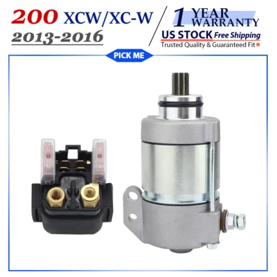 Arranque para KTM 200 XCW XC-W 2013-2016 con relé solenoide Foto 1 de 4