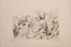 FELIKS TOPOLSKI, Original Lithographie, Königlicher Anlass, signiert nummeriert - Bild 1 von 5