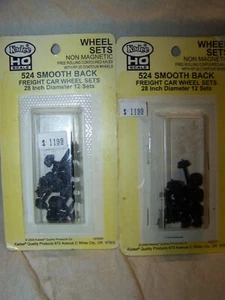 Kadee #524 HO Scale 28" Smooth Back Freight Car Wheels(2 Packs Of 12) - Picture 1 of 9