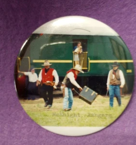 Pinback French Lick Railway McKnight Rangers Tren Robo - Imagen 1 de 3