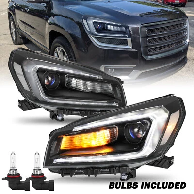 For 2013-2016 GMC Acadia Halogen LED DRL Projector Headlights Assembly Headlamps - Image 1 of 4