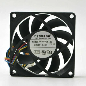 1 PCS FOXCONN 7015 PVA070E12L 12V 0.20A 7cm hydraulic PWM silent fan 4-pin - Photo 1/4