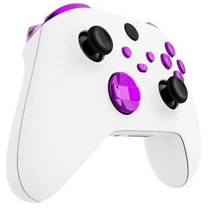 Controller Xbox Series X/S cromato viola kit di sostituzione pulsante pieno ABXY - Foto 1 di 7
