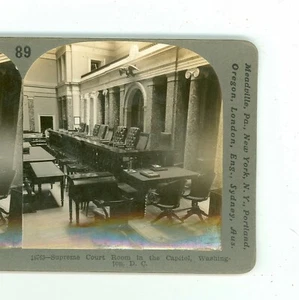 B6465 Keystone 16763, Supreme Court Room In The Capitol, Washington, DC D - Picture 1 of 2