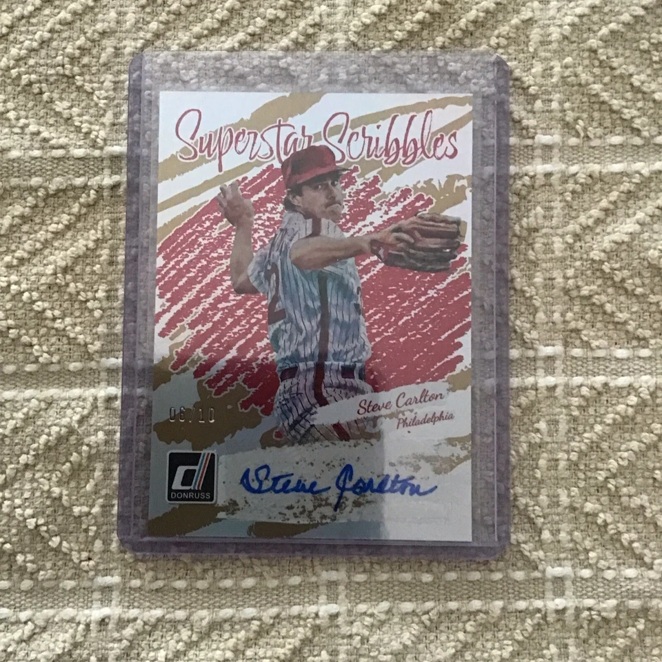 2023 Donruss Steve Carlton Superstar Scribbles Auto SP STAR-SC #6 of 10 - Image 1 of 3