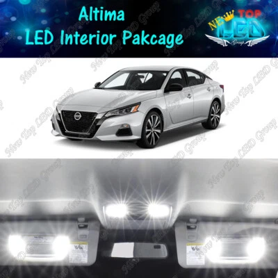 Kit de equipamiento de 11 luces LED interiores blancas para Nissan Altima 2013-2019 2020 Foto 1 de 4