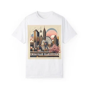 Cityscape Art Unisex T-Shirt, Urban Vibes Tee, Summer Fashion, Travel Gift, - Picture 1 of 5