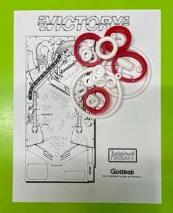 Gottlieb Premier Victory pinball SILICONE / RUBBER ring kit - Picture 1 of 1