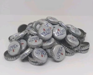 100 Michelob Ultra Beer Bottle Caps - No Dents Or Scratches - Perfect For Crafts - Picture 1 of 2