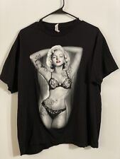 Infamous Marilyn Monroe black t shirt size L unisex crew neck short sleeve