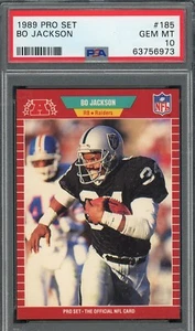 Bo Jackson 1989 Pro Set Football Card #185 Graded PSA 10 - Picture 1 of 1