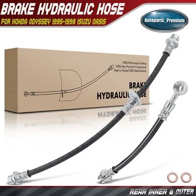 Un juego de manguera hidráulica de freno interior y exterior trasero para Honda Odyssey Isuzu Oasis Foto 1 de 4