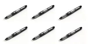 6x PENTEL Finito Black 0.4mm Porous Point Pen BONUS Pentel EnerGel Red - Picture 1 of 1