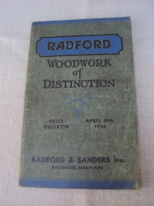 Radford & Sanders Millwork Catalog 1940 Sash Door Architecture Interior Windows - Picture 1 of 8