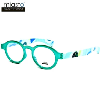GAFAS DE LECTURA REDONDAS OVALADAS MIASTO COLOR VERDE~MEDIANAS~CANTIDAD RX HECHAS EN TAIWÁN+2,75 Foto 1 de 3