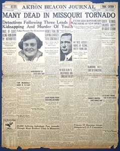 Titelseite der Ohio-Zeitung 1924 - Ku-Klux-Klan-Parade und Konklave in Akron - Bild 1 von 4