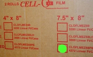 Pieza de película Cell-O EZ #CLOFLMEZ88PB 7,5" X 8" 4372 PIE LINEAL - Imagen 1 de 3