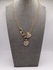 Bijoux Terner Rhinstone Heart Necklace Large Link To Small Chain