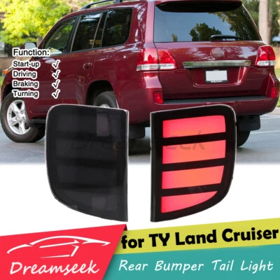 Luz de freno trasera LED para parachoques para Toyota Land Cruiser 2008-15 lámpara de giro humo Foto 1 de 4