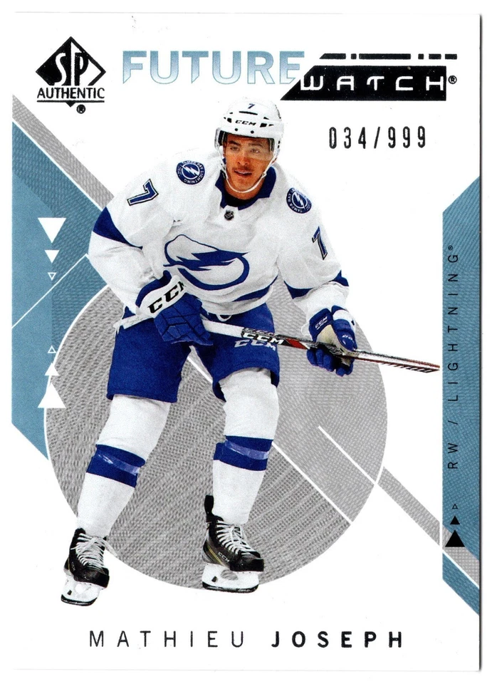 2018-19 Upper Deck SP Authentic Future Watch MATHIEU JOSEPH 209 999 Lightning RC - Image 1 of 1