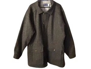 VTG Pendleton Men's Thinsulate 100% Virgin Wool Gray coat Made In USA Sz XL EUC - Picture 1 of 16