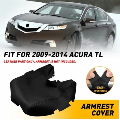 Acura TL 2009 para 2010-2014 cuero consola central tapa reposabrazos cubierta revestimiento negro Foto 1 de 4