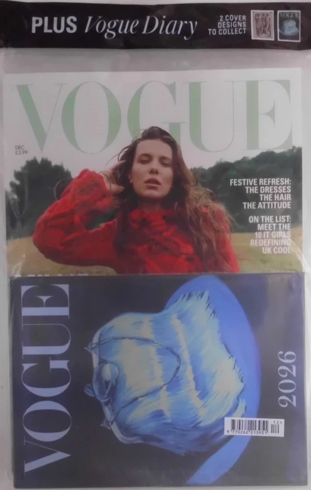 Vogue UK magazine Dec 2025 Millie Bobby Brown Cover + 2026 Vogue Diary - Image 1 of 1