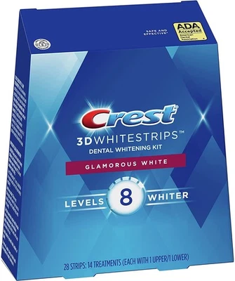 CREST 3D Whitestrips Glamorous White Teeth Whitening Kit 14 Treatments 28 Strips - image 1 of 3