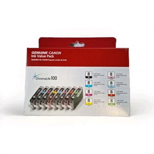 NEW Canon 0620b015 CLI-8 8-Colors Ink Value Pak Genuine New OeM Sealed Box - Picture 1 of 1