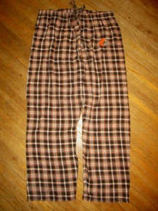 CLEVELAND BROWNS PLAID FLANNEL PAJAMA PANTS Embroidered Logo Adult XL - Picture 1 of 4