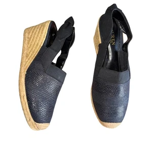 Lauren Ralph Lauren Helma Espadrilles mit Schleife hinten schwarz Damengröße 10 neu ohne Etikett - Bild 1 von 7