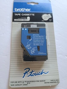 Brother TC-20Z1 P-Touch Band Kassette Etiketten schwarz weiß - neu geöffnete Verpackung - Bild 1 von 7