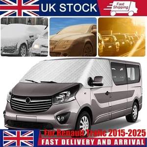 UK Windshield Cover Motorhome Sunshade Magne for Renault Trafic 2015-2025 NEW - Picture 1 of 12