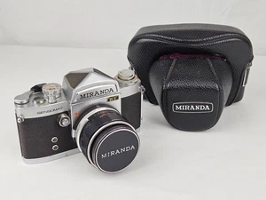 Miranda Auto Sensomat RE SLR 35mm Film Camera, Auto 50mm f/1.8 and leather case - Picture 1 of 21