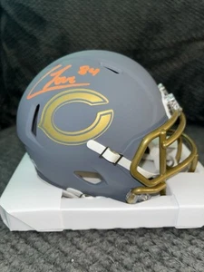 Colston Loveland Signed Chicago Bears Slate Mini Helmet JSA WITNESS COA - Picture 1 of 3
