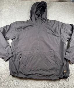 Duluth Jacket Men XL Relaxed Fit Black Hoodie 1/2 Zip Nylon Lightweight - Picture 1 of 10