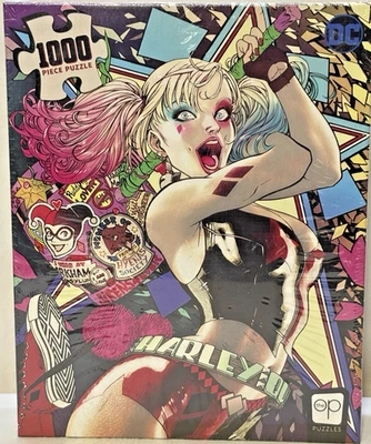 HARLEY QUINN 1000 Piece Puzzle "Die Laughing"  By Guillem March USAopoly New! - Image 1 of 4