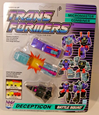 Transformers 1989 Micromaster Combiner Decepticon Battle Squad Mint On Card MOC - Image 1 of 4
