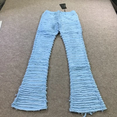 Guapi Pants Mens 32 Distressed Frayed Flare Limited Edition Streetwear Denim - Image 1 of 4