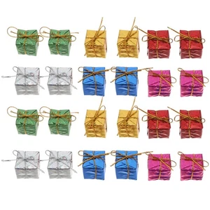 24 Stück Christbaumschmuck zum Aufhängen bunt kleine Geschenkboxen Ornamente - Bild 1 von 12
